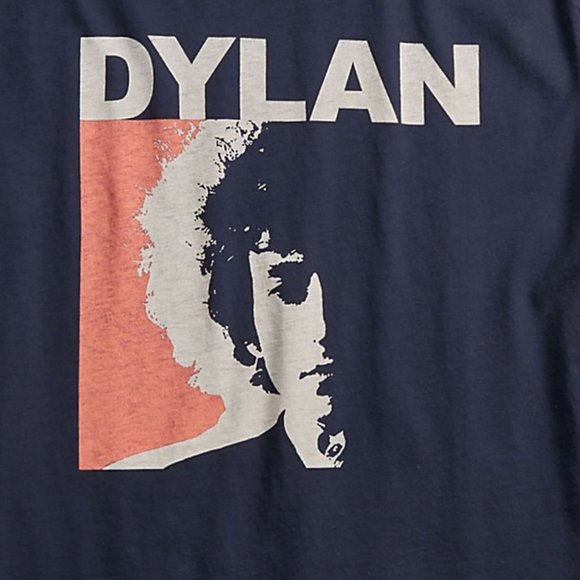 Lucky Brand Bob Dylan T-Shirt Face Logo folk country rock L NWT - Picture 2 of 3